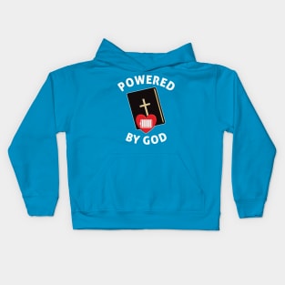 Powered By God - Fully Charged Heart Kids Hoodie